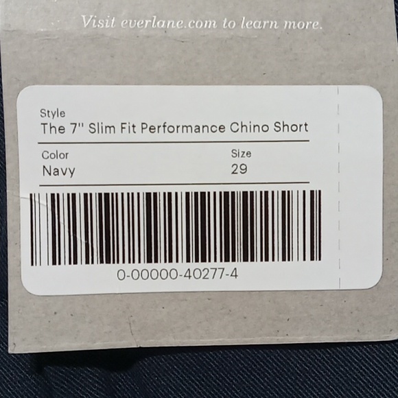 Everlane 29 Shorts CHINO Women NAVY BLUE NEW Casual 7 inch SLIM FIT PERFORMANCE - Picture 6 of 7